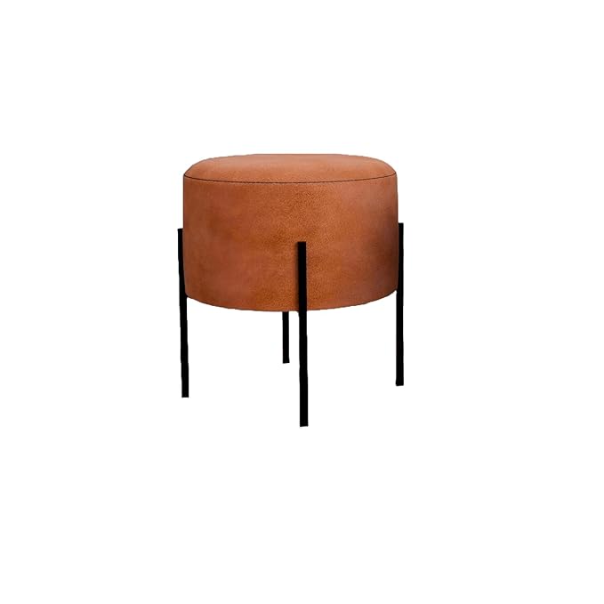 WOODREAM Solid Wood Round Wall Shelf (Single Seater) – Orange Finish