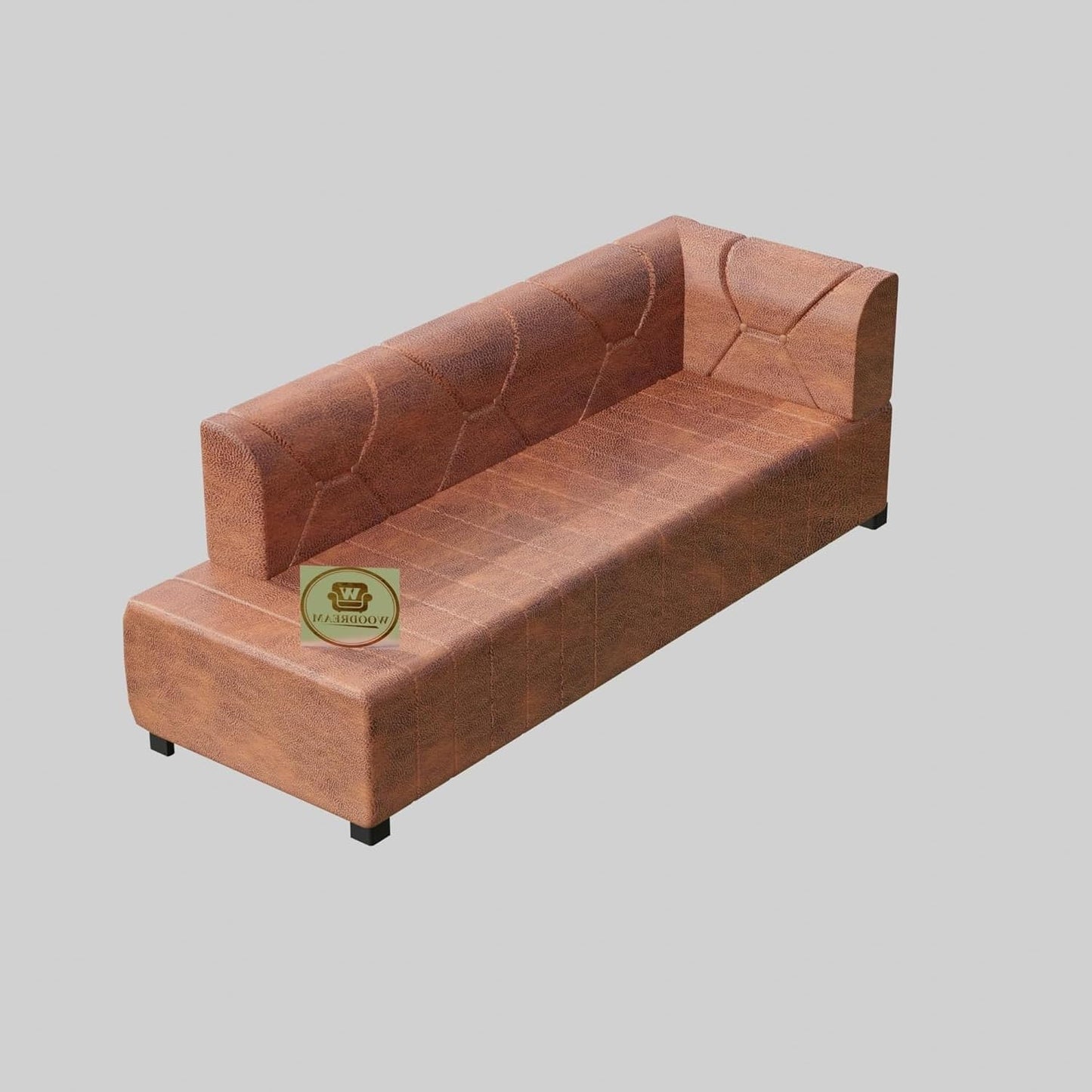 Upholstered 7 Seater L Shape Sofa Set with Center Table & Ottoman