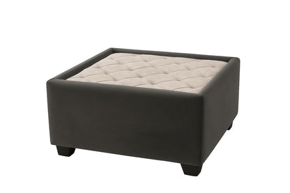 Royal Comfort Upholstered 7 Seater L Shape Sofa Set with Center Table & Ottomans