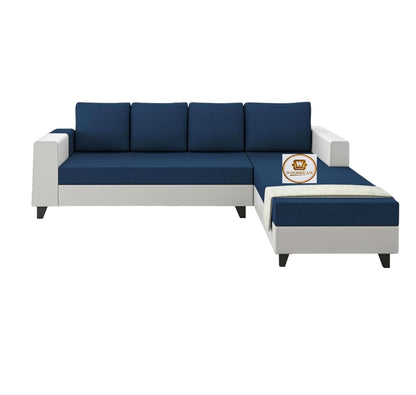 Urban Comfort 8 Seater L Shape Sofa Set with Center Table & Ottomans