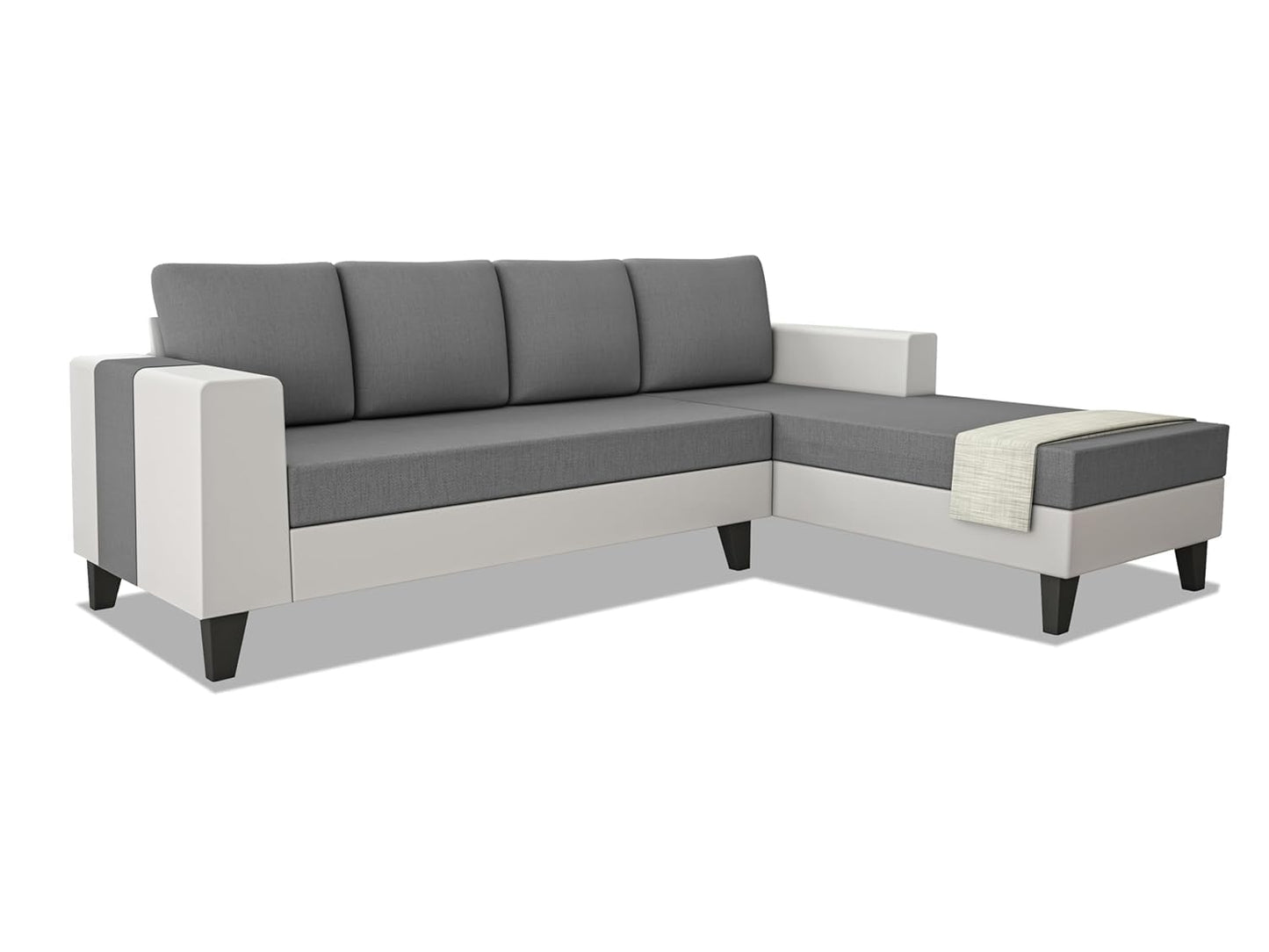 Prime Living 8 Seater L Shape Sofa Set with Bench & Ottomans
