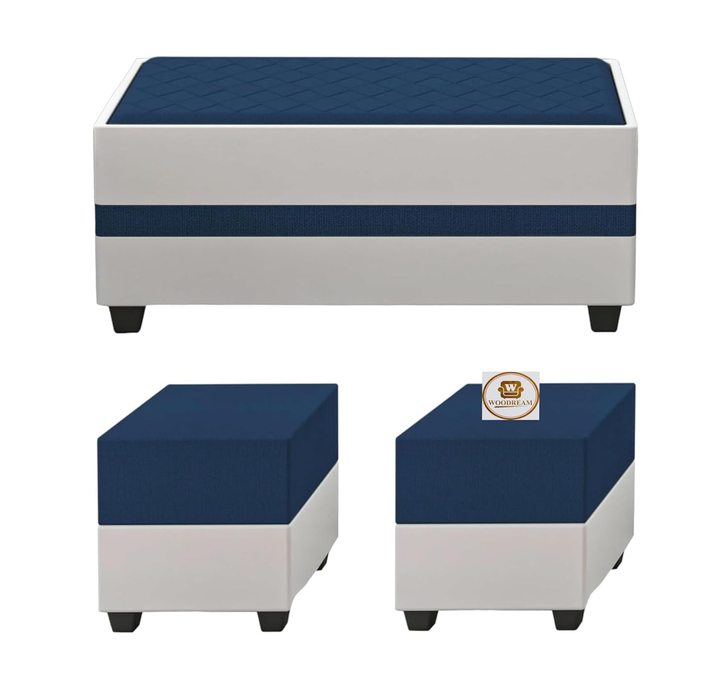 Urban Comfort 8 Seater L Shape Sofa Set with Center Table & Ottomans