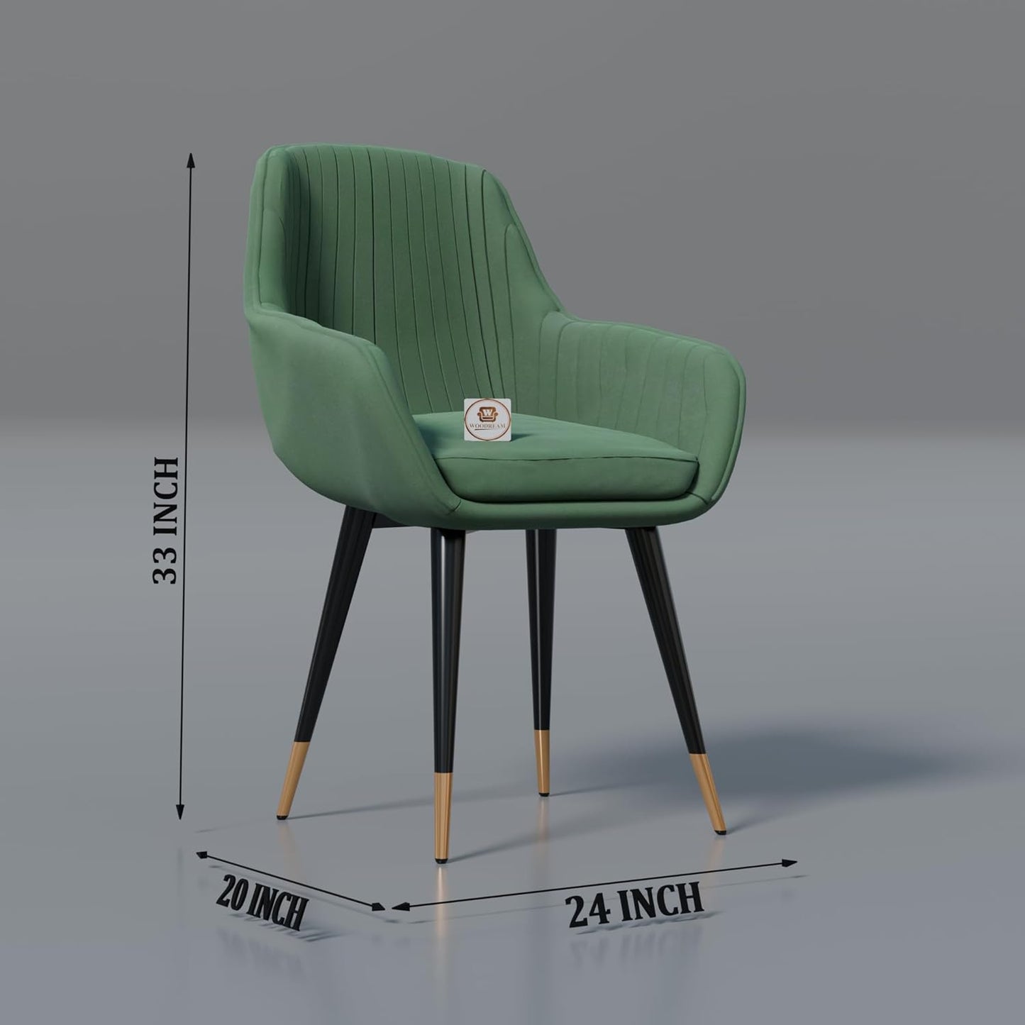 Modern Upholstered Dining Chair Set of 2 – Premium Fabric