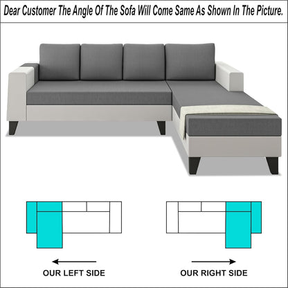 Prime Living 8 Seater L Shape Sofa Set with Bench & Ottomans