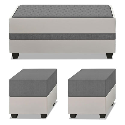 Prime Living 8 Seater L Shape Sofa Set with Bench & Ottomans