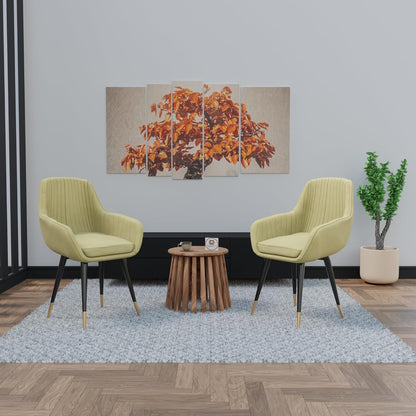 Modern Upholstered Dining Chair Set of 2 – Premium Fabric