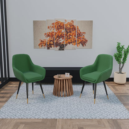 Modern Upholstered Dining Chair Set of 2 – Premium Fabric